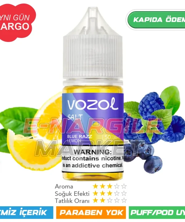 Vozol Likit Mavi Ahududu Limon Salt 30ml