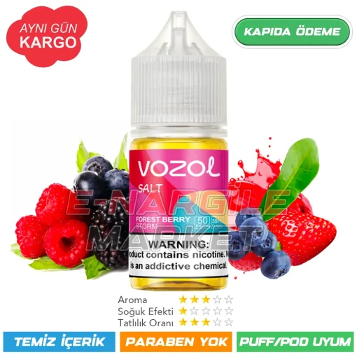 Vozol Likit Orman Meyvesi Fırtınası Salt 30ml