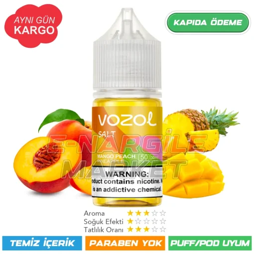 Vozol Likit Mango Şeftali Ananas Salt 30ml