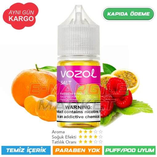 Vozol Likit Çarkıfelek Ahududu Mandalina Salt 30ml