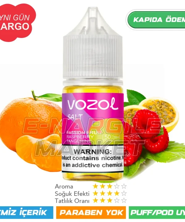Vozol Likit Çarkıfelek Ahududu Mandalina Salt 30ml