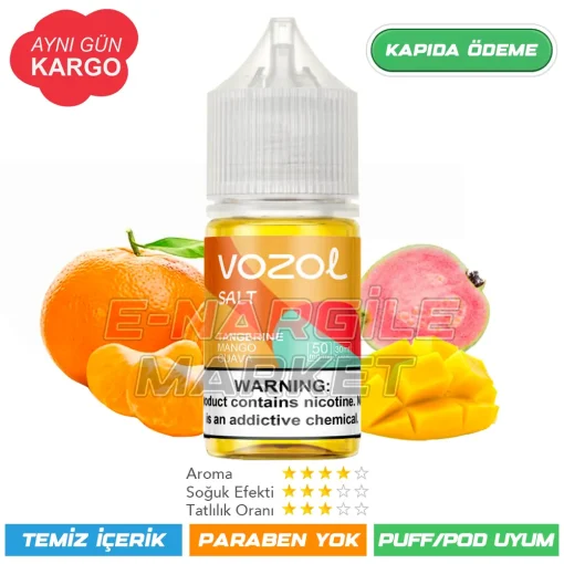 Vozol Likit Mandalina Mango Guava Salt 30ml