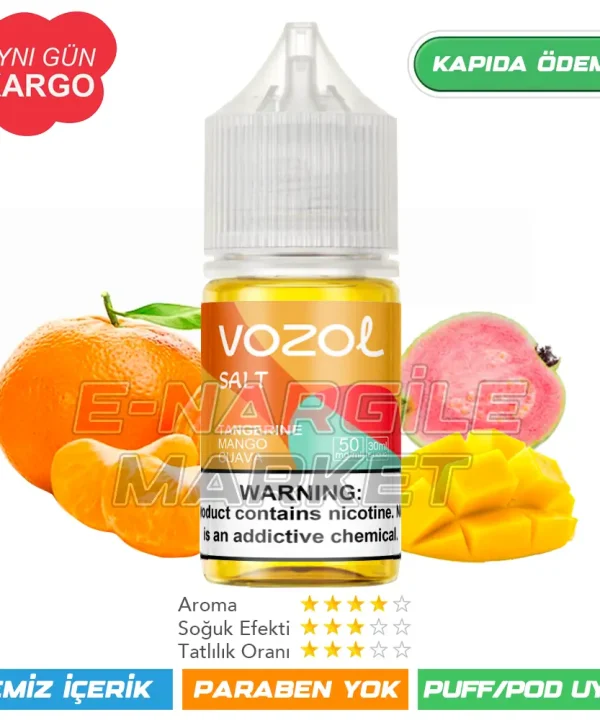 Vozol Likit Mandalina Mango Guava Salt 30ml