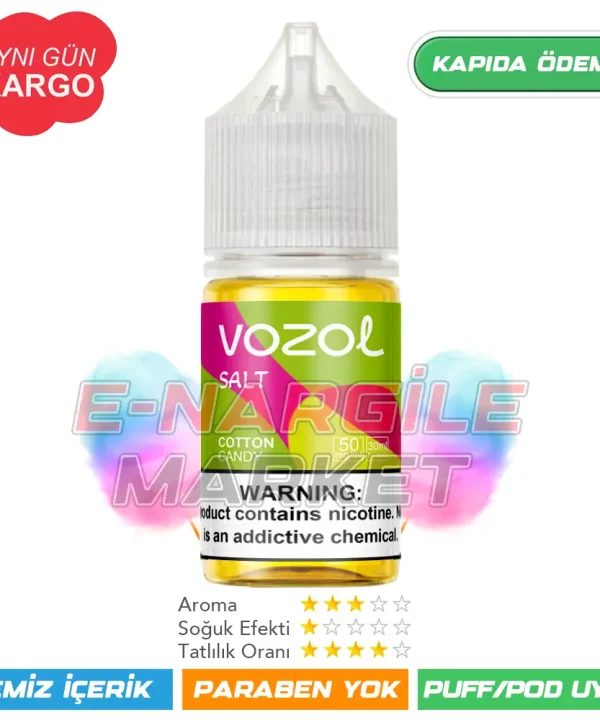 Vozol Likit Pamuk Şekerli Salt 30ml