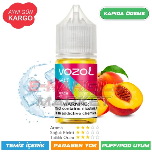 Vozol Likit Buzlu Şeftalili Salt 30ml