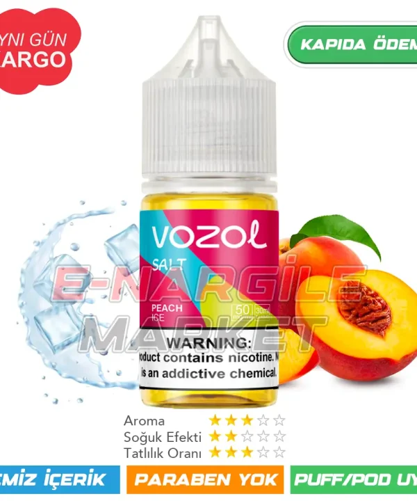 Vozol Likit Buzlu Şeftalili Salt 30ml