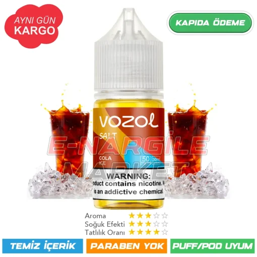 Vozol Likit Buzlu Kola Salt 30ml