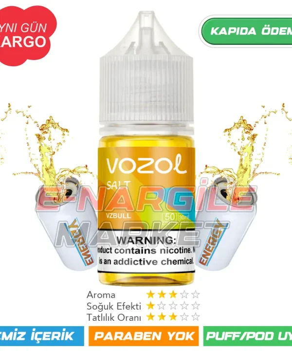 Vozol Likit Vzbull Enerji İçeceği Salt 30ml